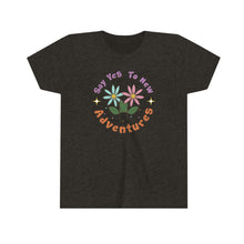 Load image into Gallery viewer, Say Yes to New Adventures Girls Youth Retro T-shirt
