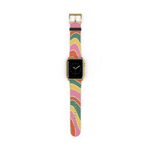 Load image into Gallery viewer, Retro Groove Faux-Leather Apple Watch Band
