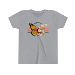 Set Yourself Free Butterfly Girls Youth Retro T-shirt