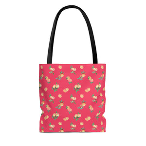 Peaches Dark Pink/Red High Quality Tote Bag