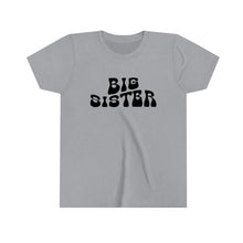 Load image into Gallery viewer, Big Sister Black Graphic Youth Girls Retro T-shirt
