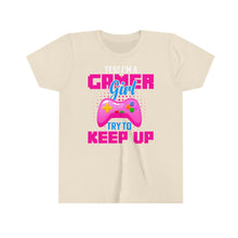 Load image into Gallery viewer, Yes I&#39;m A Gamer Girl Youth Girls Retro T-shirt
