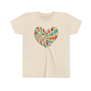 Be Kind Heart Youth Girls Retro T-shirt