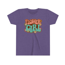 Load image into Gallery viewer, Flower Girl Peace Daisies Youth Girls Retro T-shirt
