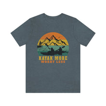 Load image into Gallery viewer, Kayak More Worry Less Men&#39;s Short Sleeve Graphic Tee
