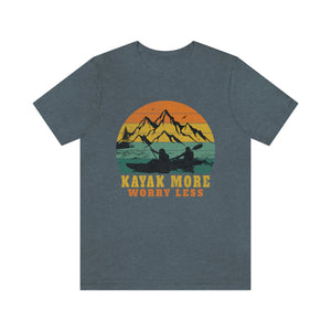 Kayak More Worry Less Men's Short Sleeve Graphic Tee