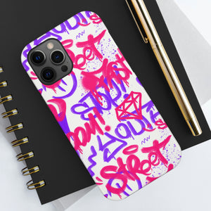 Graffiti Pink Tough Phone Case, Case-Mate