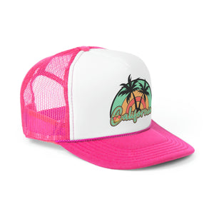 California Beach Rainbow Trucker Cap