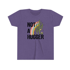 Not A Hugger Cactus Girls Youth Retro T-shirt