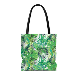 Green Jungle Tiger High Quality Tote Bag