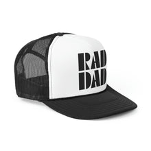 Load image into Gallery viewer, Rad Dad Black Graphic Trucker Cap
