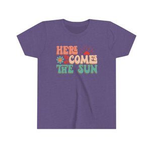 Here Comes The Sun Girls Youth Retro T-shirt