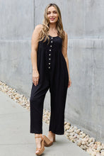 Load image into Gallery viewer, HEYSON All Day Full Size Wide Leg Button Down Jumpsuit in Black
