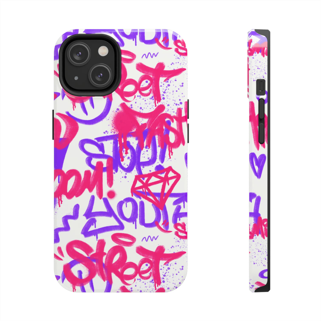 Graffiti Pink Tough Phone Case, Case-Mate