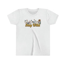 Load image into Gallery viewer, Stay Wild Wildflowers Girls Youth Retro T-shirt
