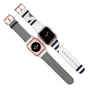 Linear Geo Faux-Leather Apple Watch Band