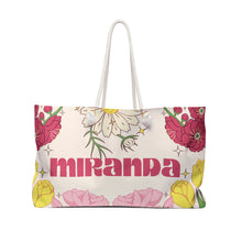 Load image into Gallery viewer, The Miranda Floral Custom Weekender/Beach Bag
