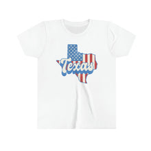 Load image into Gallery viewer, Texas State Red White Blue Girls Youth Retro T-shirt
