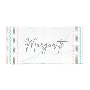 The Margarite Custom Name Beach Towel