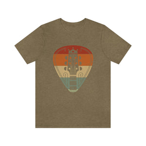 Retro Guitar Pick Men's Short Sleeve Graphic Tee