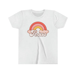 Jesus Rainbow Girls Retro T-shirt