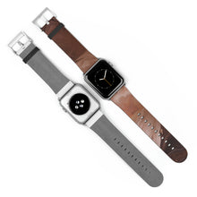 Load image into Gallery viewer, Brown Marble Faux-Leather Apple Watch Band
