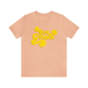 Stay Golden Retro Letters Short Sleeve Graphic Tee