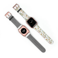 Load image into Gallery viewer, Soft Flowers Faux-Leather Apple Watch Band
