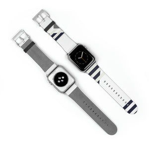 Linear Geo Faux-Leather Apple Watch Band