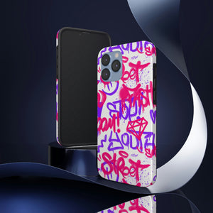 Graffiti Pink Tough Phone Case, Case-Mate