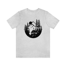 Load image into Gallery viewer, Cabin in The Woods Sketch Men&#39;s Short Sleeve Graphic Tee
