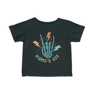 Mamas Boy Skeleton Hand Infant Fine Jersey Tee