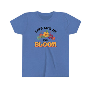 Live Life In Full Bloom Youth Retro T-shirt