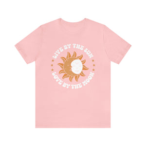 Live By The Sun and Moon Celestial Women's Short Sleeve Graphic Tee