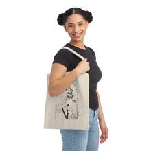 Load image into Gallery viewer, Black Butterfly Mushroom Canvas Tote Bag
