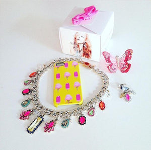 Bib Necklace With Colorful Swarovski Crystals