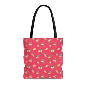 Peaches Dark Pink/Red High Quality Tote Bag