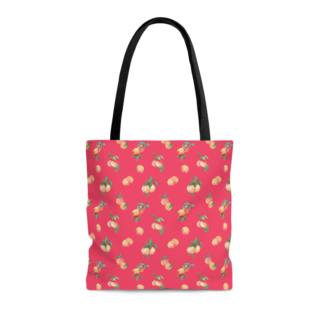 Peaches Dark Pink/Red High Quality Tote Bag