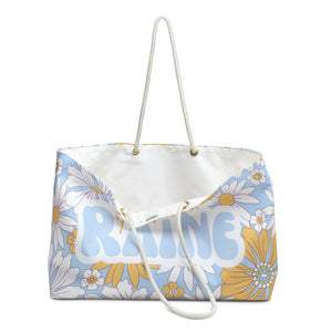 The Raine Retro Floral Custom Weekender/Beach Bag