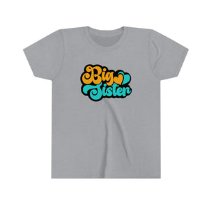 Big Sister Aqua Yellow Retro Girl's T-shirt