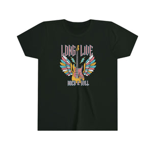 Long Live Rock N Roll Guitar Girls Youth Retro T-shirt