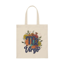 Load image into Gallery viewer, Virgo Floral Retro Canvas Tote Bag
