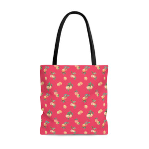 Peaches Dark Pink/Red High Quality Tote Bag