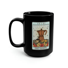 Load image into Gallery viewer, The Sanity Tarot Black Mug, 15oz
