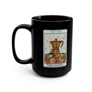 The Sanity Tarot Black Mug, 15oz