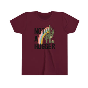 Not A Hugger Cactus Girls Youth Retro T-shirt