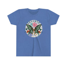 Load image into Gallery viewer, Dreamer Butterfly and Flowers Youth Girls Retro T-shirt
