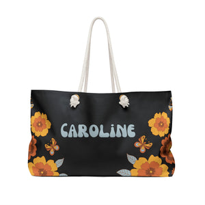 The Caroline Vintage Flowers Custom Weekender/Beach Bag