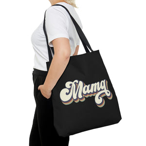 Mama Retro Letters Black High Quality Tote Bags