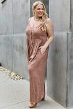 Load image into Gallery viewer, HEYSON All Day Full Size Wide Leg Button Down Jumpsuit in Mocha
